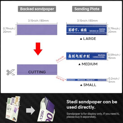 stedi Metal Sanding Sticks 4PCS, Hobby Model Tools for Gundam | Scale Military Model 3D Resin Parts, Wood, Perfect for Sanding Small Areas, Blue - style: 4PCS Metal Sanding Sticks