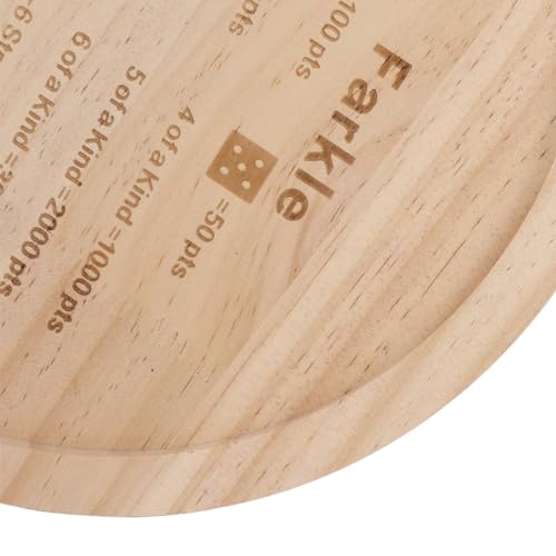Farkle Dice Tray, Premium Wooden Dice Tray for Classic Family Game Night, Improve Math Skills with 6 & Storage Bag (Round 30cm) - color: Round 30cm