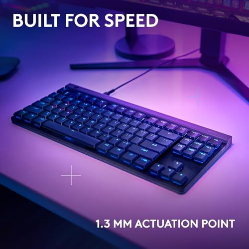 Logitech G515 TKL Gaming Keyboard (Tactile) - Black | Fully customizable, double-shot PBT keycaps, brown switches - color: Black, style: Wired