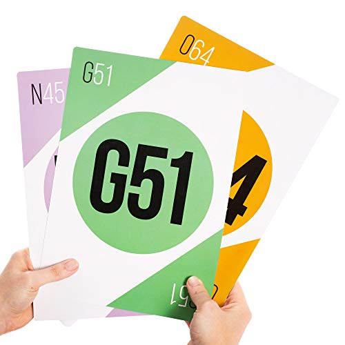 Royal Bingo Giant Calling Cards - Pack of 75 - High Visibility, 8.25" x 11.75" per Card-Replacement for Raffle and Balls - style: Giant - 75 Cards