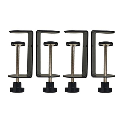 3 inch C-Clamp with Four Small Holes in the back, 4-Pack Adjustable Desk C Clamps for Range 0.35"~3.37", Versatile Clamp for Brake, Parts Assembly, Fastening, Welding, Woodwork, Metal Work - size: 3 in, style: 4-Pack