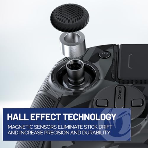 Nacon Revolution 5 Pro Officially Licensed PlayStation Wireless Controller | For PS5 / PS4 / PC - Hall Effect Joysticks and Triggers, Trigger Stops, Mappable Buttons, 8-way and 4-Way D-pad - Urban Camo - color: Urban Camo