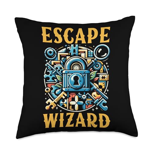 Escape Room Roomescape Puzzle Room Exit Game Throw Pillow - size: 18x18