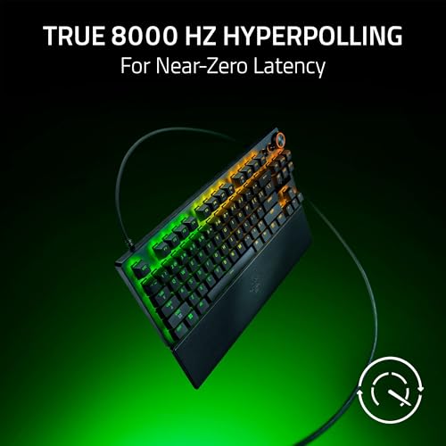 Razer Huntsman V3 Pro TKL 8KHz Esports Gaming Keyboard, Black | Analog Optical Switches Gen 2, 8KHz Polling, Razer Snap Tap, Rapid Trigger, Adjustable Actuation, Media Controls - color: Black, size: TKL, style: 8000 Hz Polling