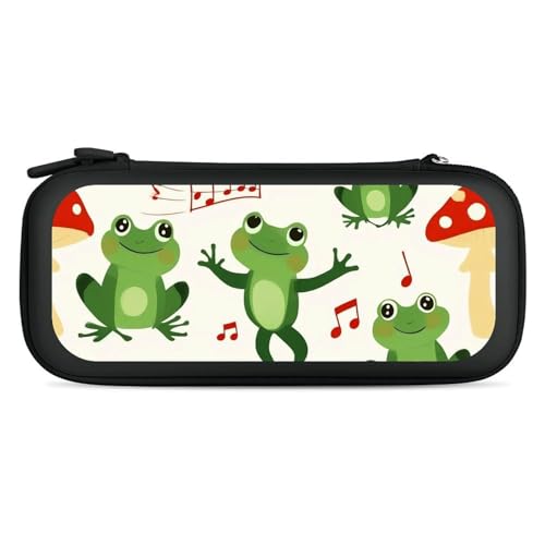 Portable Game Carrying Bag Compatible with Switch, Hard Shell Shockproof Case Cute Frog Mushroom Protective Storage Holder Pouch with 15 Game Cartridges - color: Color(89)