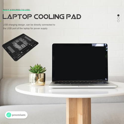 SHERCHPRY Laptop Cooling Pad USB Powered Laptop Cooler Stand with Anti-Slip Feet Air Cooling Ventilation Silent Cooler for and Gaming 12.99 X 9.84 X 0.94 in