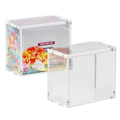 Booster Box Acrylic Protector Case Display Case 8mm Thick Magnetic Lid Closure Easy Top Loading UV Protection Dustproof Display Case Compatible with PKMN Booster Boxes(Case Only) - size: Booster Box Case
