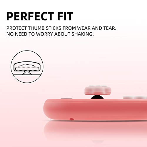 GeekShare Cat Paw Shape Thumb Grip Caps Soft Silicone Joystick Cover Compatible with Switch/OLED/Switch Lite,4PCS (Pink & Blue) - color: Pink Blue Cat