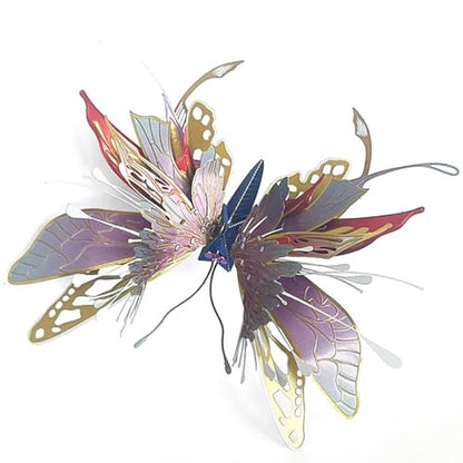 Butterfly 3D Metal Puzzle for Adults, Mechanical Butterfly Metal Model Building Kit, 50+PCS Steampunk Bionic QianYuDie Jigsaw Puzzles Animal, DIY Craft Kit Toy Gift -KIT - style: 50PCS+, KIT Version, Edition 1