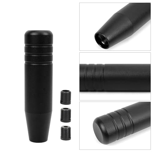 Universal 5inch Aluminum Alloy Shift Knob, Heavy Duty Car Gear Lever Stick Shifter Handle fit Most Automatic Manual Vehicle Black - color: Black, size: 13cm