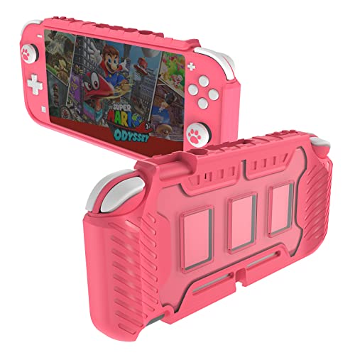 Protective Case for Switch Lite 2019, with Thumb Grip Caps | Only Fits Switch Lite 2019 (5.5"), Not for Switch 2 (2025 Release, 7.9"), No Screen Srotector Included, Pink - color: Pink