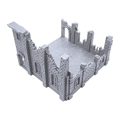 Caribbean Church by Printable Scenery, 3D Printed Tabletop RPG Scenery and Wargame Terrain 28mm Miniatures