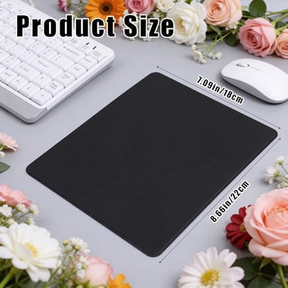 Hard Metal Mouse Pad for Desk, Aluminum Mouse Pad with Stable Rubber Base, Firm Mousepad Gaming Mousepad No Smell Waterproof Fast and Accurate Mouses Control for Travel and Home Office (Black)