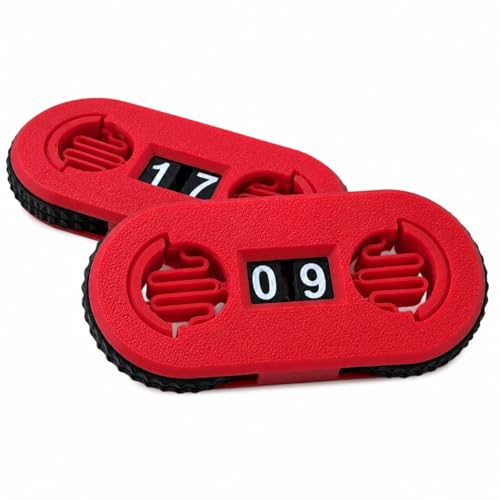2 Pack MTG Life Counter - HP Tracker with Tracking Card Slot MTG RPG Tabletop Dungeons and Dragons (Red) - color: Red