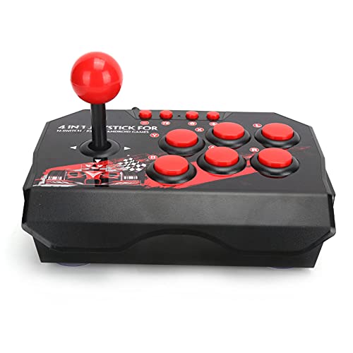 Arcade Fight Stick, 4 in 1 Wired Arcade Joystick Arcade Games Controller with Turbo Functions, Suitable for Switch/PC/PS3/Android Games