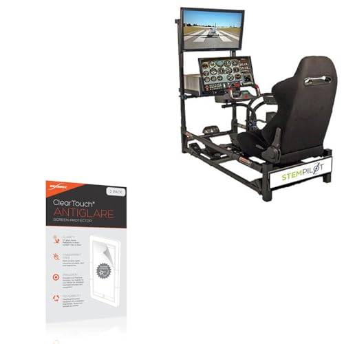 BoxWave Screen Protector Compatible with STEMPilot Pilot Pro 2 Flight Simulator (STP-PILOTPRO2) - ClearTouch Anti-Glare (2-Pack), Anti-Fingerprint Matte Film Skin