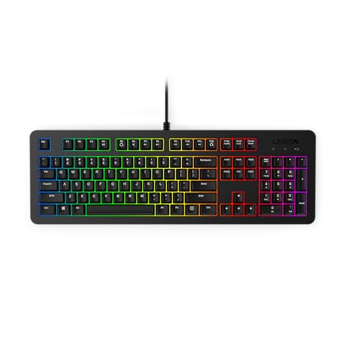 Lenovo Legion K310 RGB Wired Gaming Keyboard - Ultra-Fast Reaction Time with Tactile Keys, Quiet Key Membrane Switches, Silent Operation, RGB Illumination - Water Resistant & Compact Design - style: K310 Keyboard