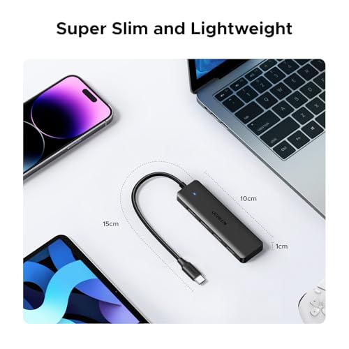 UGREEN USB C Hub, 4 Ports USB A Splitter Ultra-Slim USB Expander for Mouse, Keyboard, Flash Drive, U Disk, Printer Compatible with Laptop, Desktop PC, Xbox, PS5, and More 0.5FT - size: 0.5FT, style: USB-C