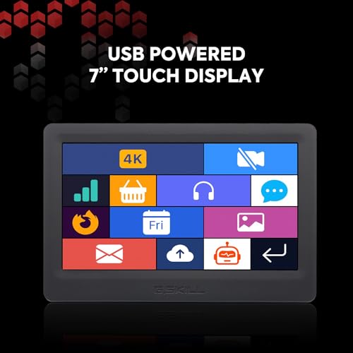 G.SKILL WigiDash PC Command Panel - 7 inch Touch Display, Up to 20 (5x4) Widget Grid, Customizable Hotkeys/Shortcuts/Widgets, Monitor System Performance (Windows 10 and 11, USB Powered)