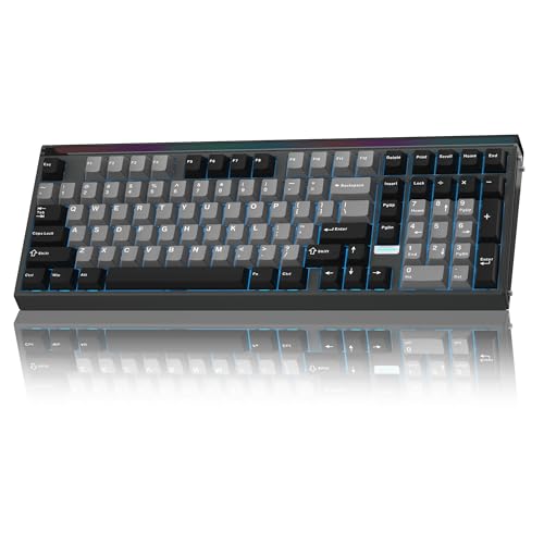 AULA Hero 99 Wired Gaming Keyboard, Hall Effect Keyboard with Rapid Trigger Mode, Hot Swappable Magnetic Switch Keyboard with Number Pad, Web Driver,RGB Backlit Mechanical Keyboard for Office PC Gamer - color: Black Gray