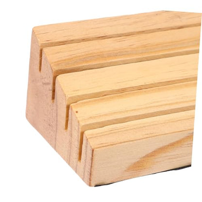 Yardwe Wooden Playing Card Holder Stand for Game Cards Dual Function Storage Rack Hands-Free Organizer for Board Games and Poker and Collectors