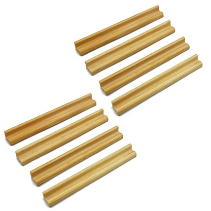 Yuanhe Scrabble Letter Tile Holders - Wooden Scrabble Rack Tray Set of 8, for Crafts and Game Stands - style: 8PCS