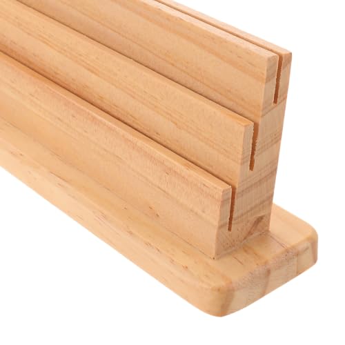 Wood Playing Card Holder Stand 3 Slots, Natural Wood Grain Tray for Enhanced Stability and Convenient Card Access, Suitable for Group Game Evenings and Poker Games