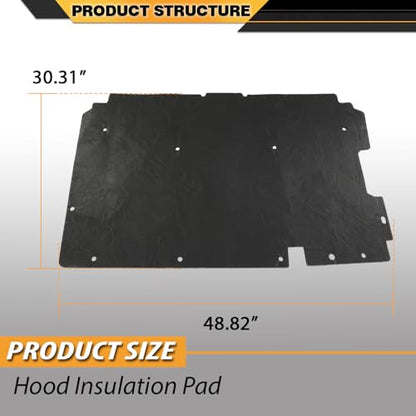 CNNELL Hood Insulation Pad Compatible with Chevy S10 GMC Sanoma 1994-2004, Compatible with Chevy Blazer GMC Jimmy 1995-2005 - style: 1994-2004 Chevy/GMC