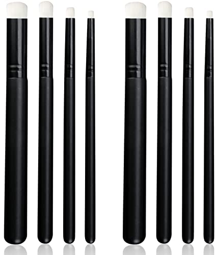 UNIMEIX Mini Blending Brushes for Card Making, Dry Miniature Painting Set Background Blender Paint Brushes Small Detailed Paint Watercolor Brushes (8 Pack) - color: Black