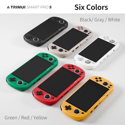 Trimui Smart Pro-S 4.96″ Retro Handheld Game Console, Allwinner A523 Octa-Core 2.0GHz, Mali-G57, Active Cooling, L3/R3, Linux, 8GB + microSD (White-No Card) - color: White-no Card