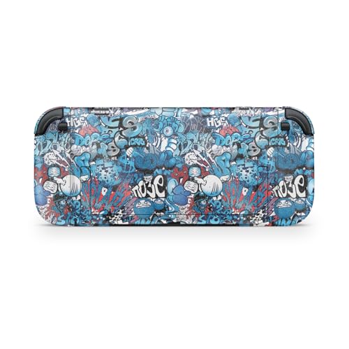 Glossy Glitter Gaming Skin Compatible with Nintendo Switch 2 Console Only - Blue Meanies - Premium 3M Vinyl Protective Wrap Decal Cover - Easy to Apply | Crafted in The USA by MightySkins - color: Blue Meanies, size: Switch 2 Console Skin Only, style: Glo