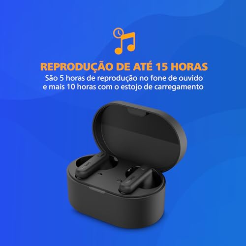 Philips TAT1108 Wireless Earbuds,True Wireless Headphones,Powerful Bass with 6 mm Driver,Clear Call with AI Mic,15-Hour Battery Life,Bluetooth v5.3,IPX4 Rating,Ergonomic Design for Comfort,Black - size: With tips, style: Ear Tip