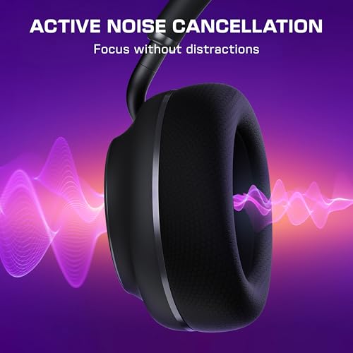 Turtle Beach Stealth Pro II Premium Wireless Gaming Headset for Xbox Series X|S, PS5, PS4, PC - Hi-Res Audio, Dolby Atmos, Active Noise Cancellation, Simultaneous Bluetooth, 24-bit Audio - Black - color: Black