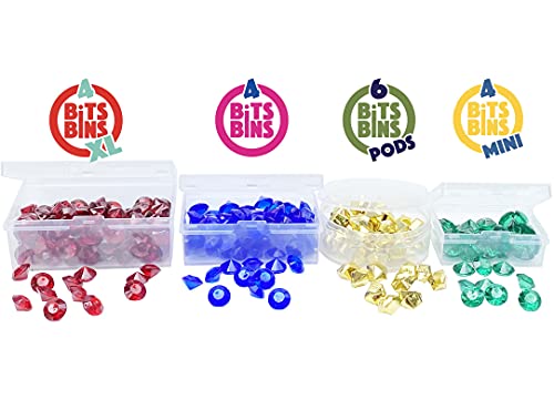 BitsBins Board Game Piece Storage and Organizers, Accessories That Organize Tokens and Components Both in The Game Box and During Game Play | Combo Pack of 6 Pods, 4 Minis, 4 Originals and 4 XL's - size: Combo Set