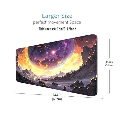 MTG Playmat- Stitched Edges Forest TCG Playmat-Non-Slip Landscape Play Mat Smooth Surface Rubber Base Board Game Mousepad 24x14 inches for Trading Card Game Playing with Storage Bags - color: Starry Sky