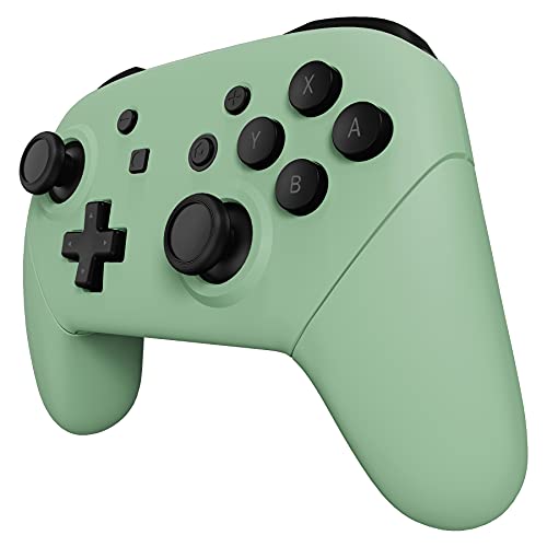 eXtremeRate Matcha Green Faceplate Backplate Handles for Nintendo Switch Pro, DIY Replacement Hand Grip Housing Shell Cover for Nintendo Switch Pro Controller - Controller NOT Included - color: Matcha Green