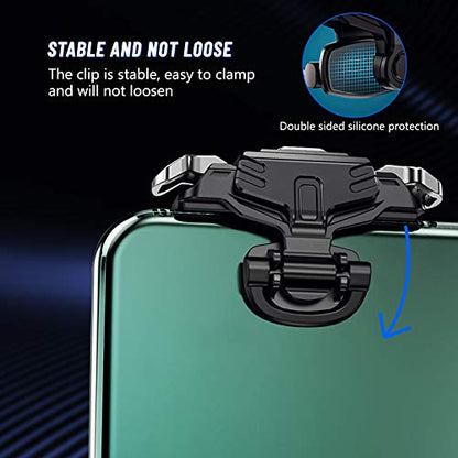 Newseego for PUBG Mobile Game Controller Trigger, Upgrade Version PUBG Mobile Game Trigger Double Sensitive Aim & Shoot Keys Buttons for Rules of Survival/PUBG Triggers for All Smartphone-Black - color: Black