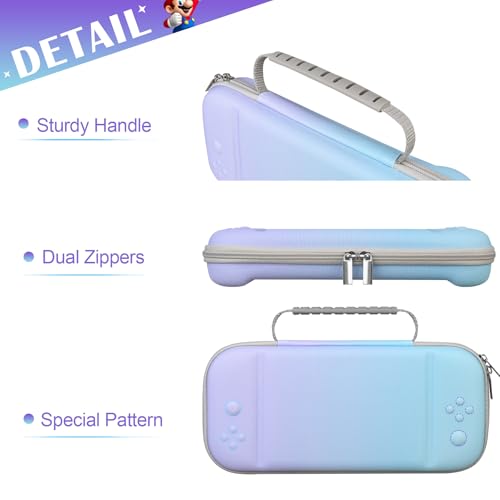 BOVKE Carrying Case for New 2025 Nintendo Switch 2, Switch 2 Protective Hard Travel Bag Holder with Extra Space for Joy-Con, Cables, Games Cartridges and Accessories, Fancy Purple Blue - color: Fancy Purple Blue
