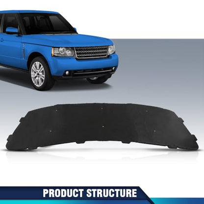 PIT66 Hood Insulation Pad 1/2" W/ Clips Compatible with Land Rover Range Rover 2002-2012 - style: 2002-2012 Range Rover