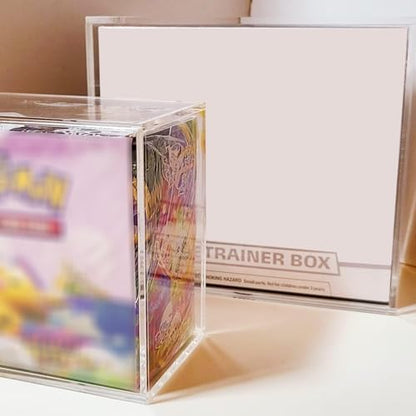 EVORETRO ETB Acrylic Case Protector for Pokemon, Sliding-Lid Design | 4 Pack | 4.0mm Thick | UV-Resistant & Acid-Free | Stackable | Clear | Scratch-Resistant | Not for Booster Box, UPC, SPC - style: ETB Lid (4)