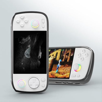 Walieoka Protective Case Compatible with RG406H Retro Handheld Game Console,TPU Protective Cover Game Console with Ergonomic Grip - Anti-Collision and Non-Slip (Transparent Black) - color: Transparent Black