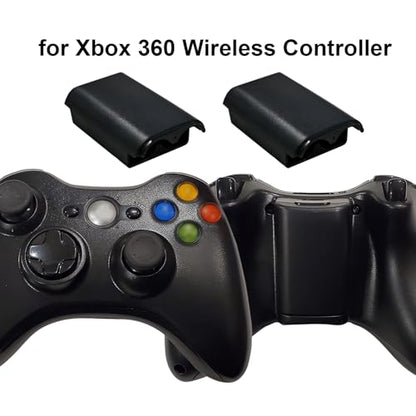 LiXiongBao 10 Pcs Battery Cover Case for Xbox 360 Wireless Controller,Replacement Battery Pack Shell Compatible with Xbox 360(Black) - color: 10pcs-Black