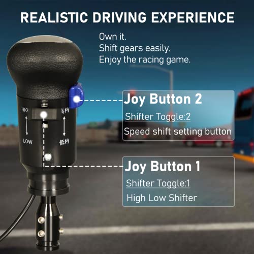 XSLOER USB Truck Simulator Shifter - Gearshifter Knob for ATS ETS2 PC Racing shifter For THRUSTMASTER TH8A and Logitech G29 G27 G25 G920 H Gearshift USB shifter Knob