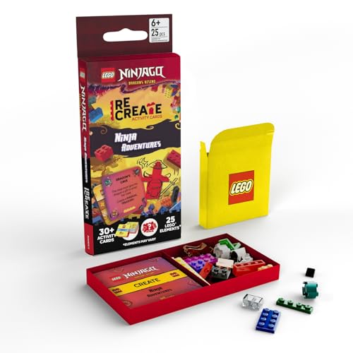 LEGO NINJAGO Recreate Activity Cards – Ninja Adventures | Ninja-Themed Building Game with 30+ Activity Cards & 25 LEGO Elements | Ages 6+ - style: LEGO NINJAGO Ninja Adventures