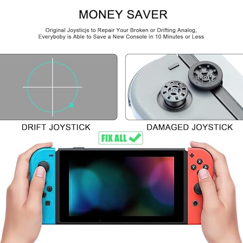 VGBUS Joystick Replacement for Switch Lite,Repair Joystick Replacement Tool Kit for Switch lite and Nintendo Joycon Controller with Triwing Screwdriver,Thumb Grip Caps& Tweezers