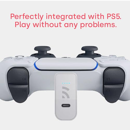 Remotto5 - Wireless Charger for PS5 Controller, Portable Battery for DualSense, Play While Charging, +12 Hours of Battery Life, PS5 Accessory