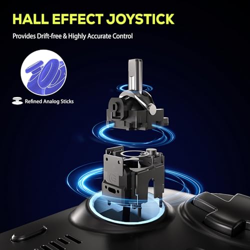 QRD N5 Wireless Controller for PS4 Pro Slim PS3 PS2 Steam Deck PC, Halleffect Gamepad Joystick with 3.5mm Audio Port+Speaker+Mic, Macro N1+N2, Turbo Speed Up, Spark N5 - color: PS4 Wireless Controller