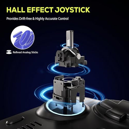 QRD N5 Wireless Controller for PS4 Pro Slim PS3 PS2 Steam Deck PC, Halleffect Gamepad Joystick with 3.5mm Audio Port+Speaker+Mic, Macro N1+N2, Turbo Speed Up, Spark N5 - color: PS4 Wireless Controller