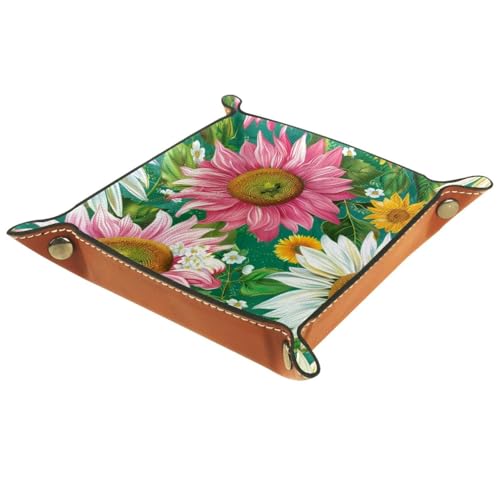 Sunflowers Dice Tray Dice Rolling Tray Folding Dice Holder for Dice Games, Like RPG, DND and Other Table Games - color: Multi 18
