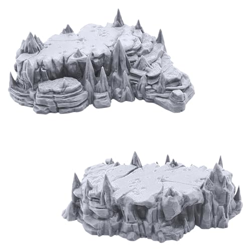 EnderToys Raised Caverns - DND Terrain Scenery for Tabletop 28mm Miniatures Wargame